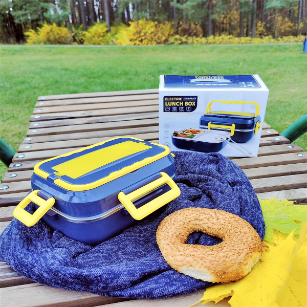 Электрический ланч - бокс с подогревом Electric LUNCH BOX DFC-C21 (питание от сетевого или автомобильного адаптера)